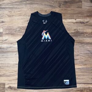 Miami Marlins Nike Cut-off Tank